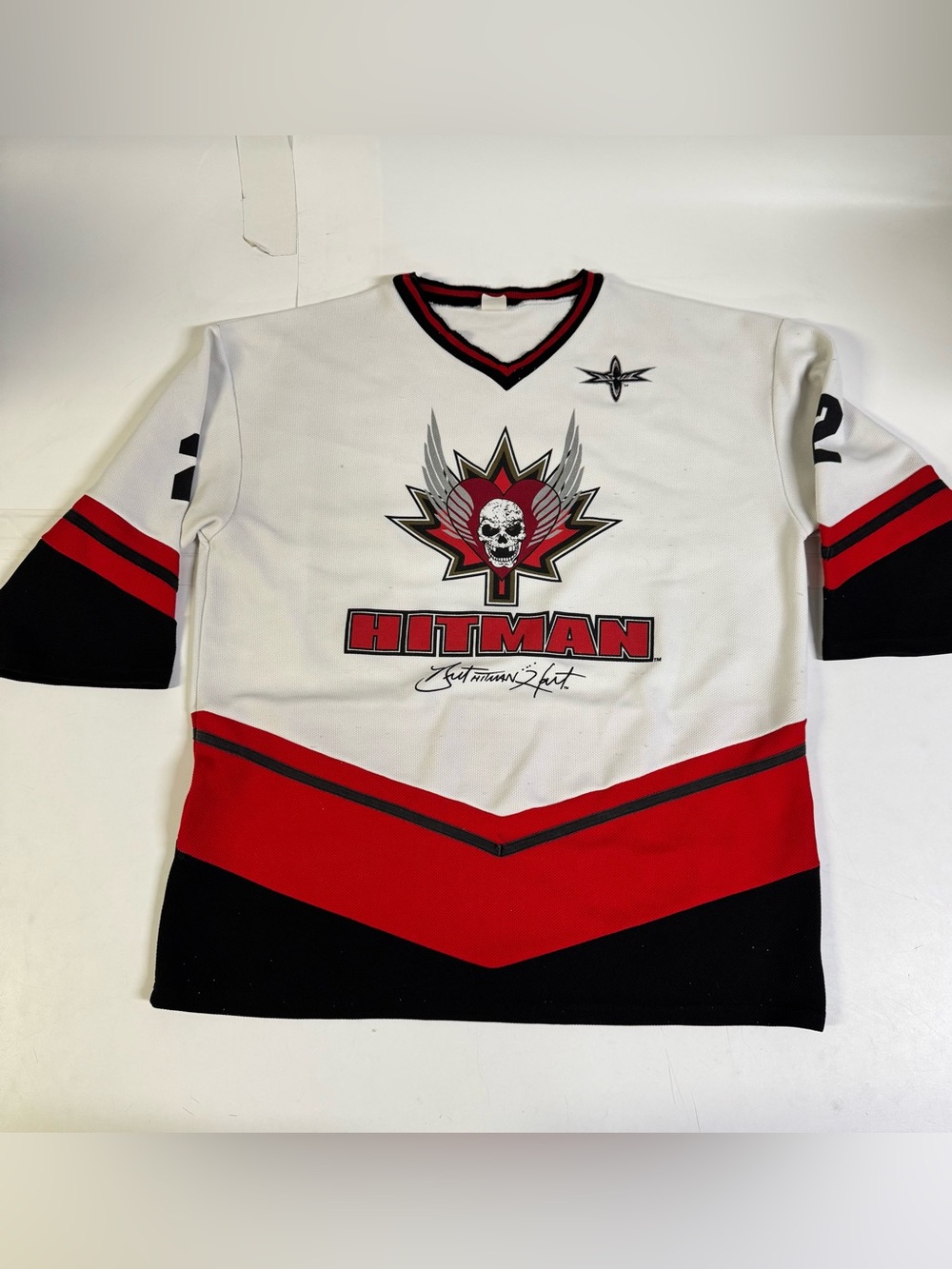Vintage Bret Hitman Hart Hockey Style Jersey XXL WWE WWF